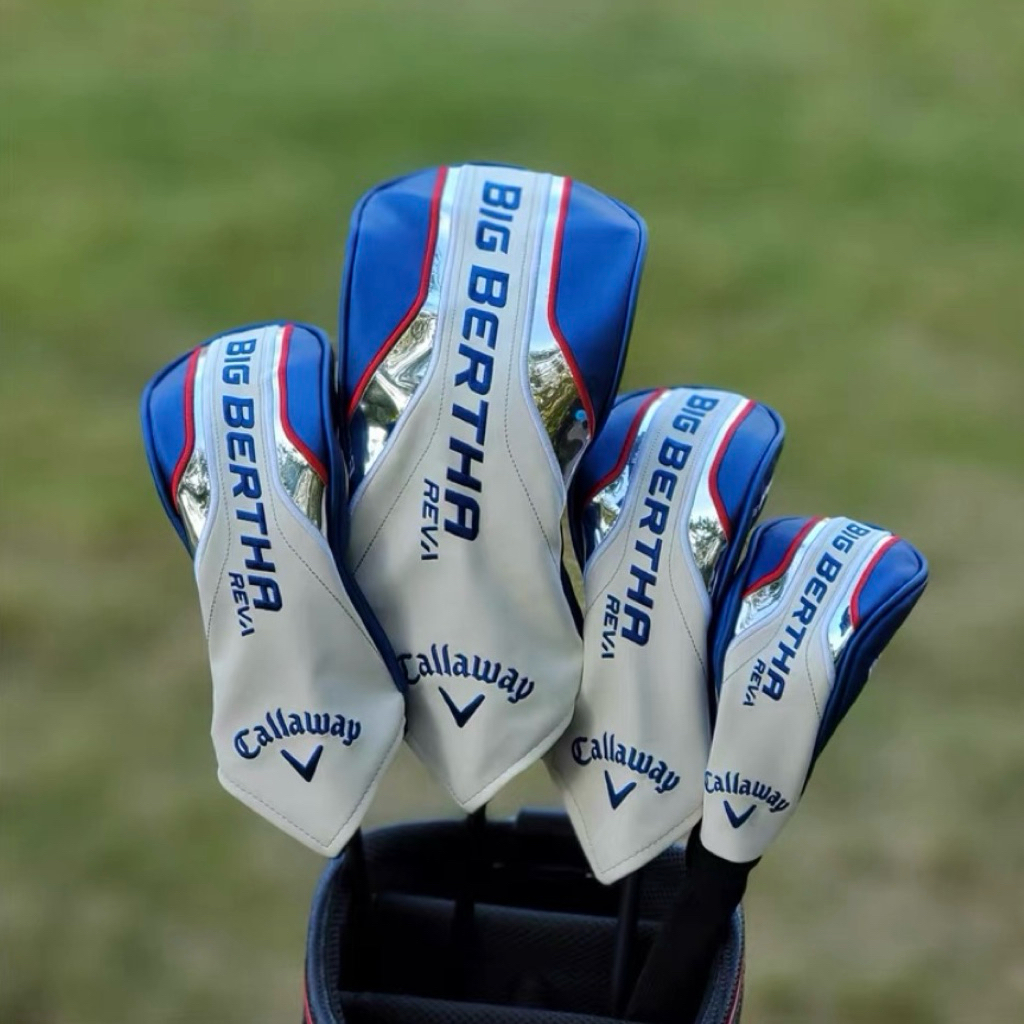 ฝาครอบกอล์ฟ Callaway Big Bertha Reva Driver Fairway Wood Hybrid Golf Head Cover Stick Cover