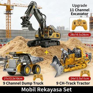 [COD]Mainan Anak Excavator Remote Contro  2.4GHz Alloy Beko Besar  Mainan Truk RC