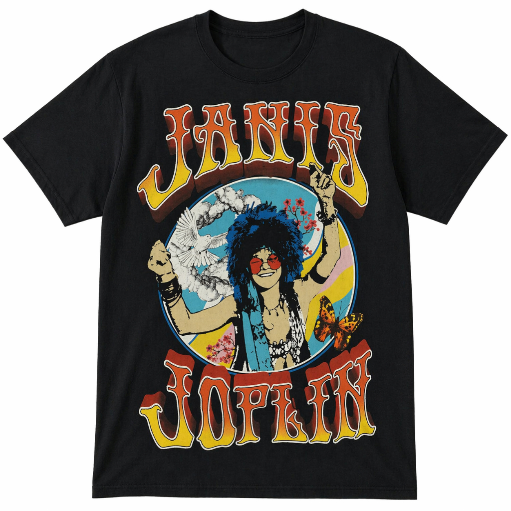 JANS JOPLIN Gypsy Joplin Best Boyfriend Vintage Retro Band เสื้อยืด - Regular & Boxy เสื้อยืด Unisex
