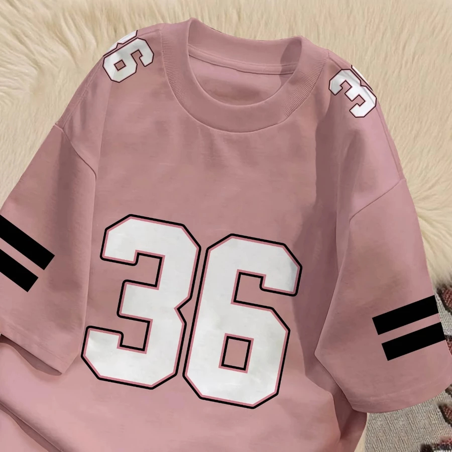 เสื้อยืด Baggy Shirt Tee Jersey Motif Number 36 Cotton Combed 24s Oversize BF
