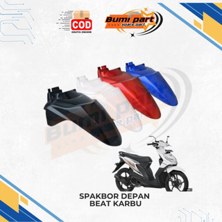 Spakbor Slebor Depan dan Cover Batok Motor Honda Beat Karbu Lama Old GEN 2 Tahun 2008 2009 2010 2011 2012 Warna Hitam Putih Merah Maroon Pink Biru Tua