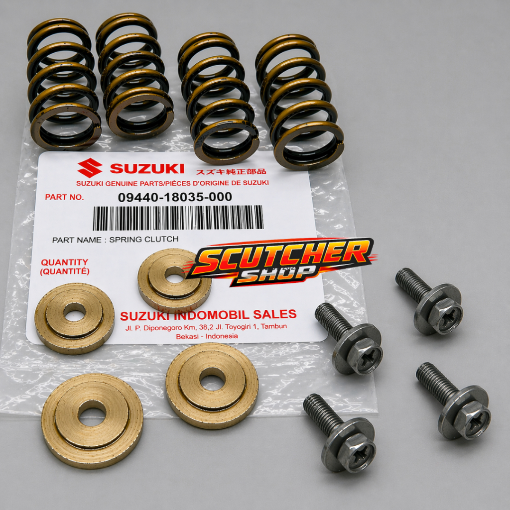 สปริงคลัตช์ Suzuki Smash ดั้งเดิม SGP Plus แหวนสปริงคลัตช์ทองเหลืองและโบลต์