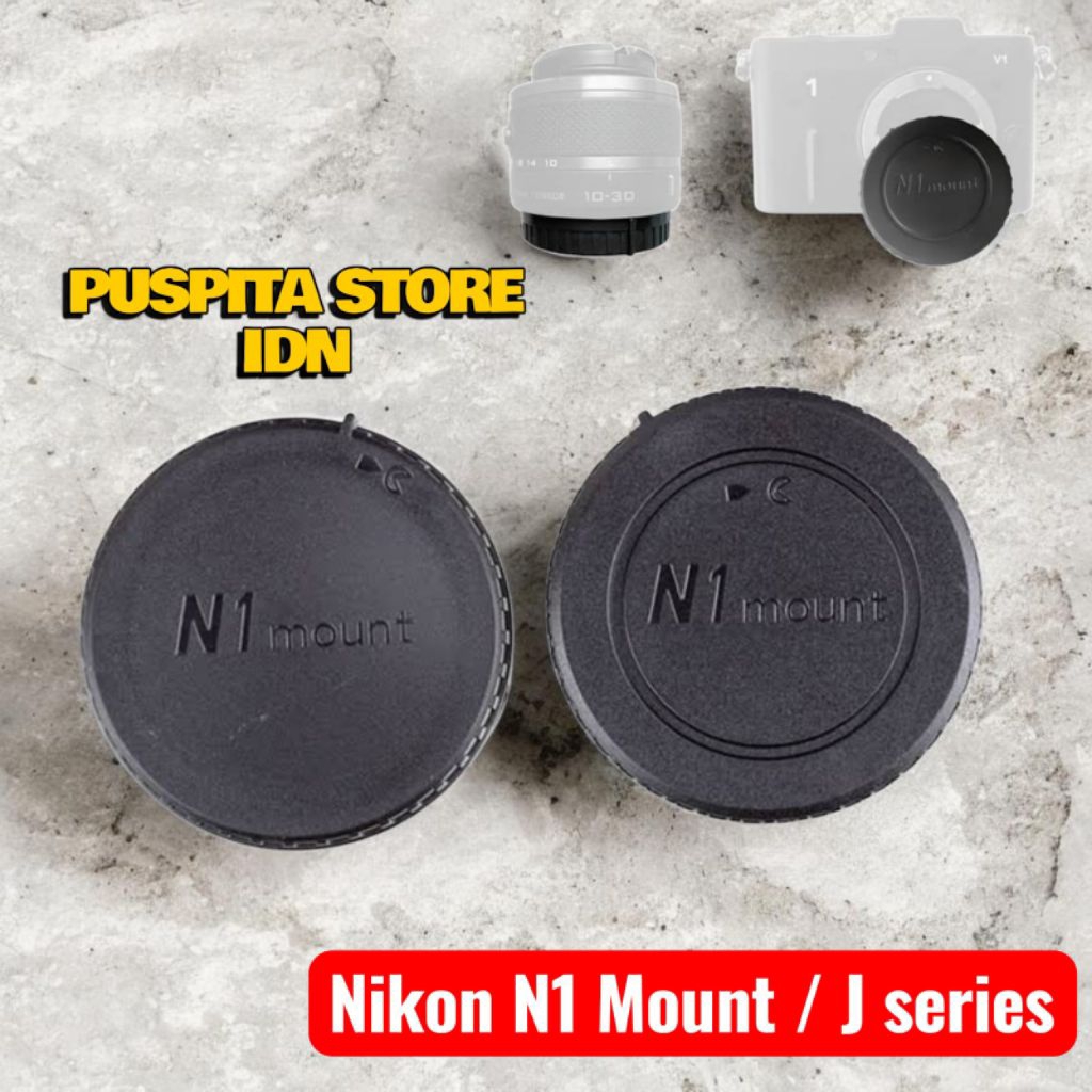 1 ชุดด้านหลังหมวก Nikon N1 สําหรับ J1 J2 J3 J4 J5 S1 AW1 V1 V2 V3 - 1 N1 Mount - Body & ฝาครอบเลนส์ด