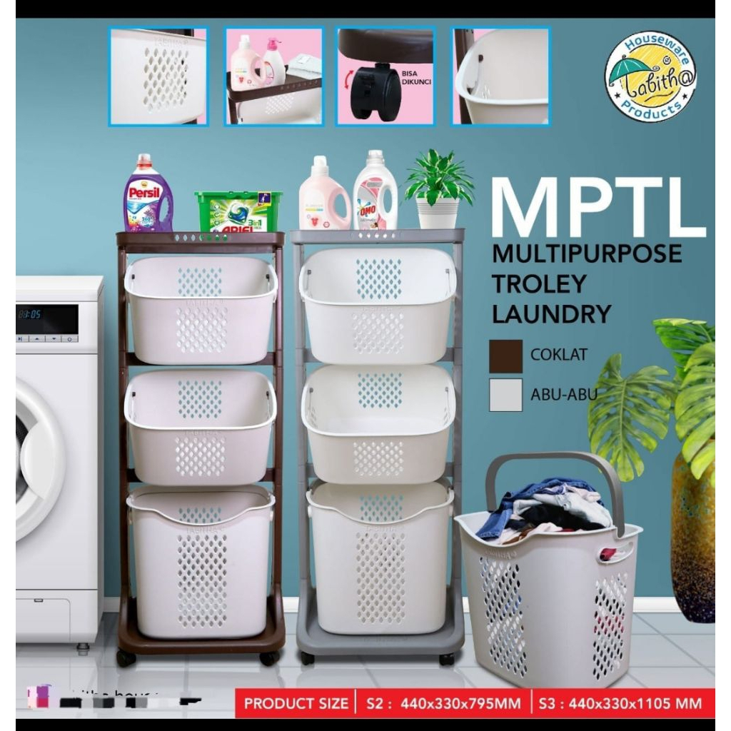 MPTL 3-LAYER DIRTY CLOTHES BASKET