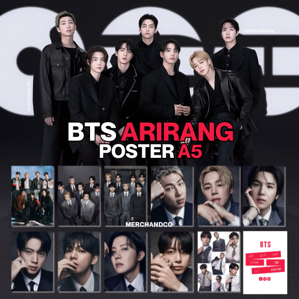 (12 ชิ้น) A5 BTS ARIRANG POSTER / BANGTAN ARIRANG / AESTHETIC MINI POSTER / FAN MADE / NON OFFICIAL