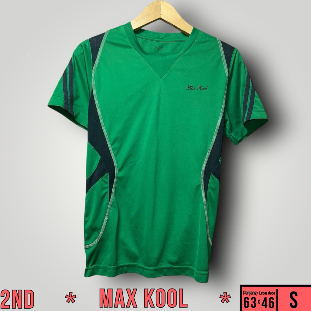 HIJAU Max Kool Green เสื้อยืดกีฬาผู้ชาย Size S (63x46)cm