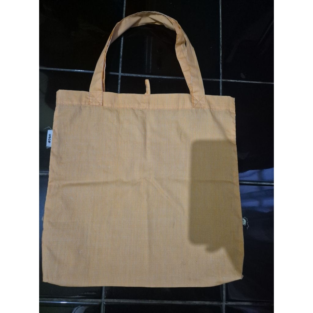 KATUN TOKOENCIT SHOP ENCIT COTTON TOTE BAG ORANGE STRIPE COTTON BAG