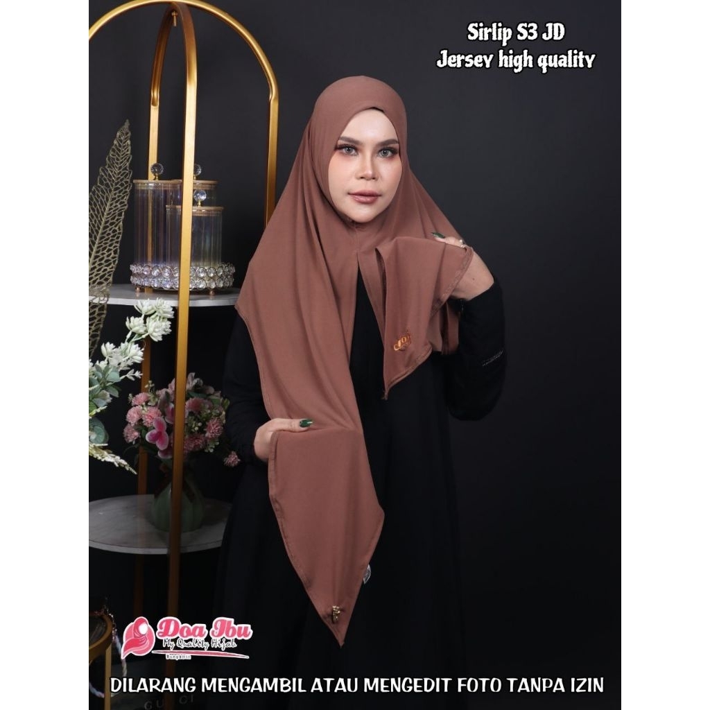 MOTHERS PRAYER - NON-PET Sirlip S3 DOI Siria Folding HIJAB JERSEY HQ by DOA IBU HIJAB