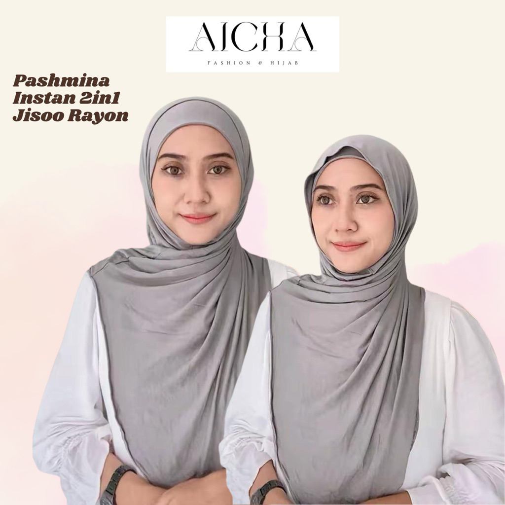 AICHA HIJAB - PASHMINA JISOO RAYON AIRFLOW INSTANT 2in1