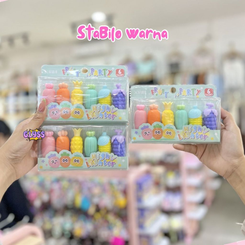 STABILO Hghfruit - GLYSS Highlighter Fruit / Highlighter สําหรับรูปทรงผลไม้ต่างๆ