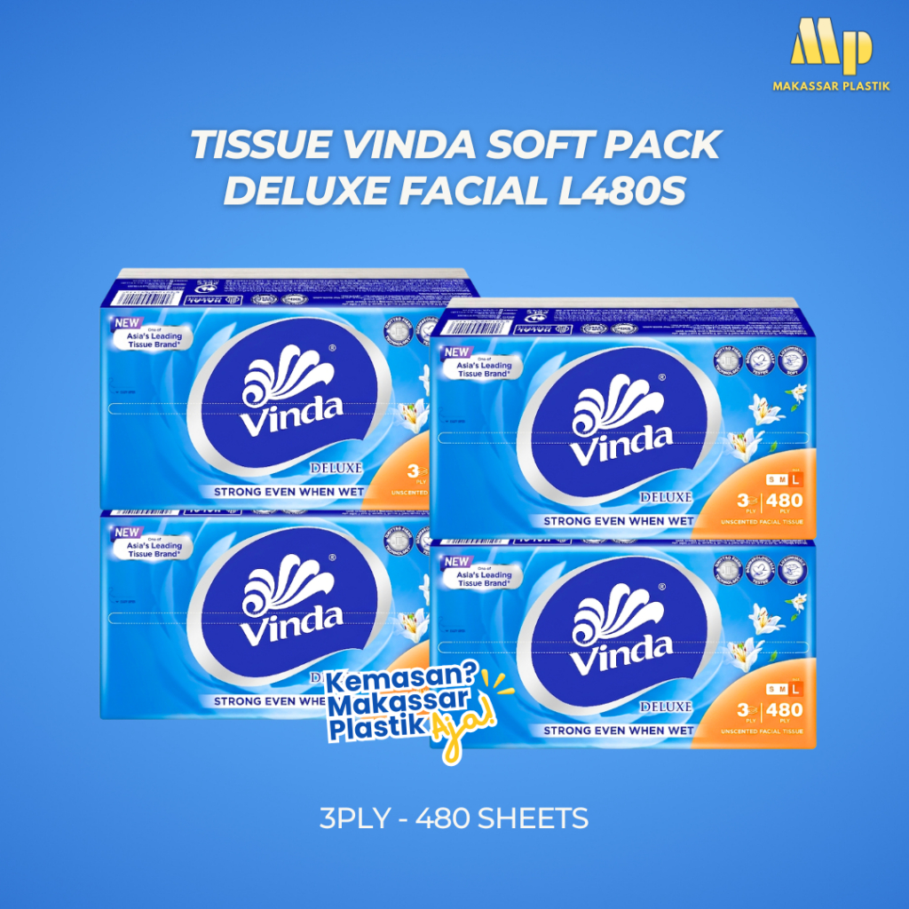 VINDA SOFT PACK DELUXE FACIAL TISSUE L480S / FACIAL TISSUE / FINE TISSUE