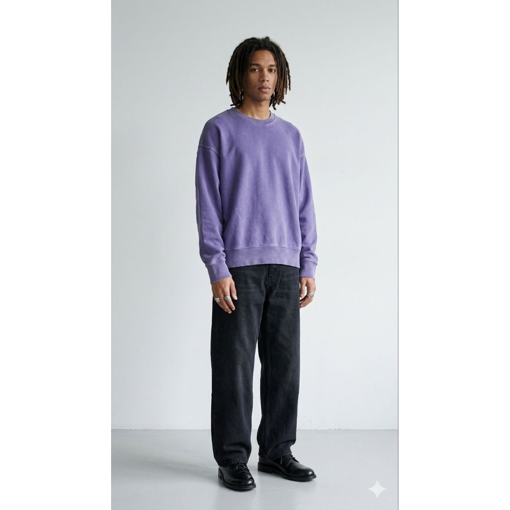 Crewneck Attion Row Heavy Cotton ผลิตในเกาหลี
