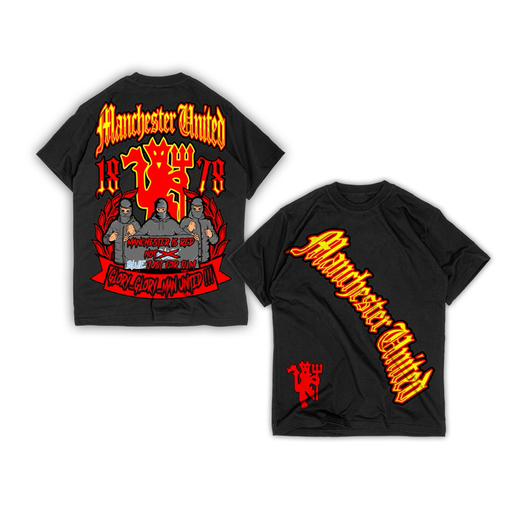 เสื้อยืดผ้าฝ้าย Manchester united Glory Glory Glory 24s