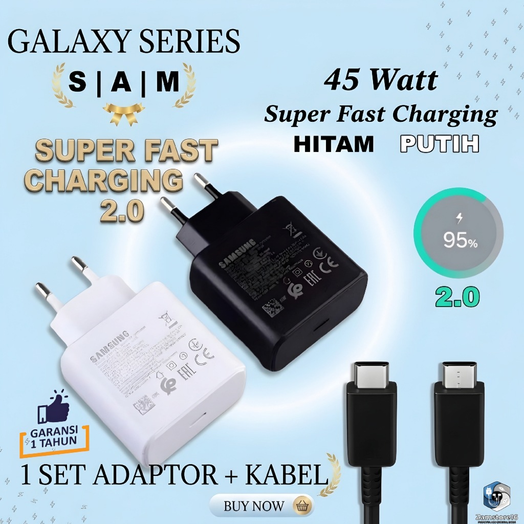 [ ORIGINAL ] ชุดชาร์จสําหรับ Samsung Galaxy S26 S25 Ultra S26 FE ชาร์จเร็วสุด 45 วัตต์หนึ่งชุดเครื่อ