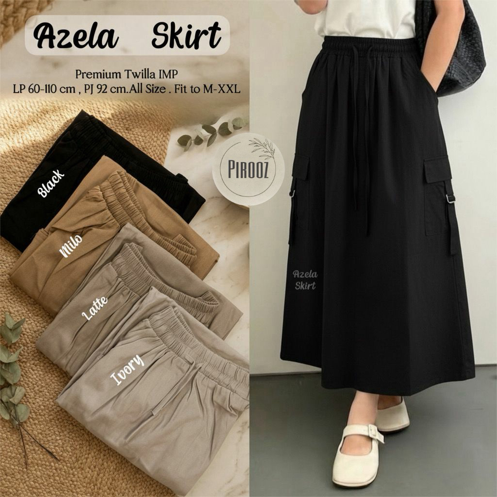 NO CANCEL• Azela Skirt by Pirooz• กระโปรงธรรมดาผู้หญิง เรียบง่าย สบาย