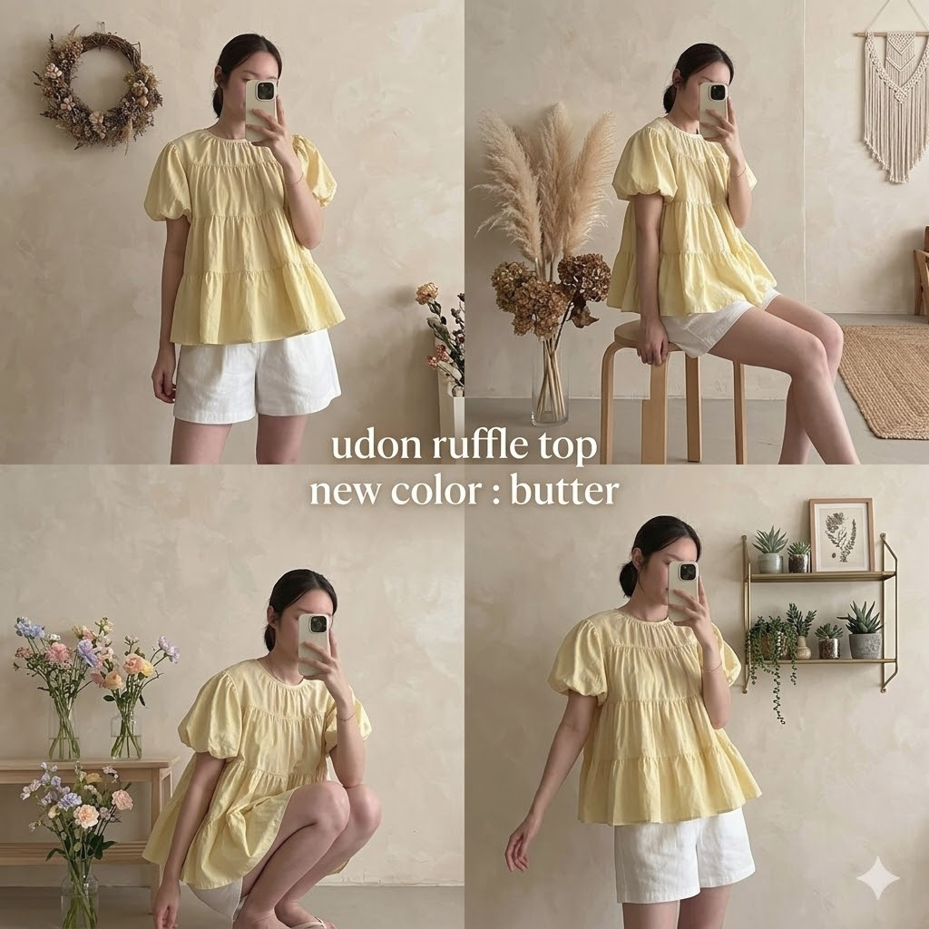 UDON เสื้อนัวเนียผู้หญิงสไตล์เกาหลี -02 เสื้อเชิ้ตผู้หญิง UDON เสื้อนัวเนียแขนสั้น