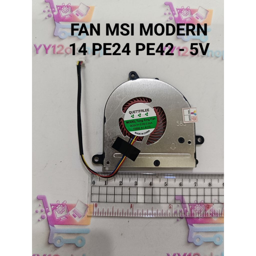 MSI MODERN PROCESSOR FAN 14 A10RB PE42 PS42 5V 0.5A