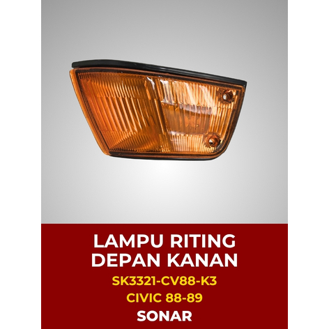 อะไหล่หมายเลขไฟด้านขวา SK 3321-CV88-K3 สําหรับ Honda Civic 88-89 ยี่ห้อ Sonar