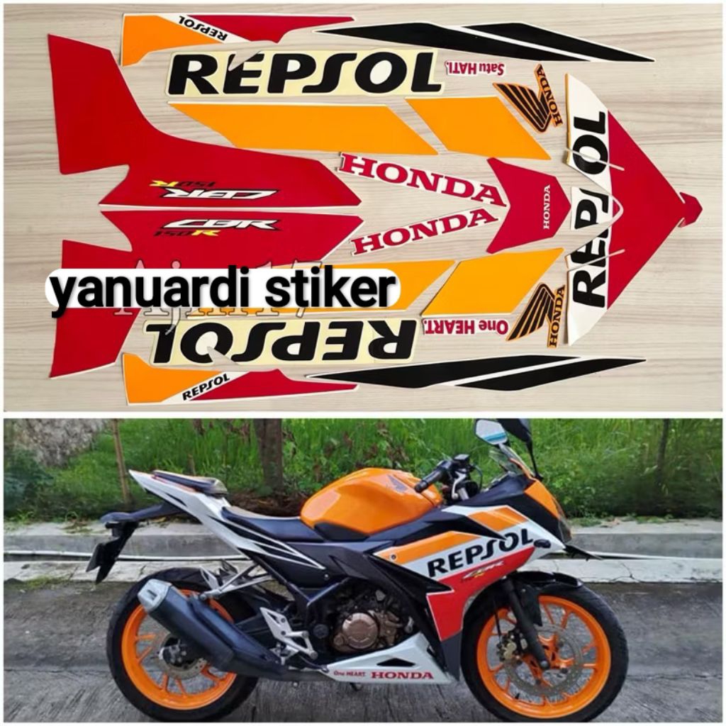 Striping list สติ๊กเกอร์ cbr repsol 150 ปี 2017 2018 cbr 150 r repsol