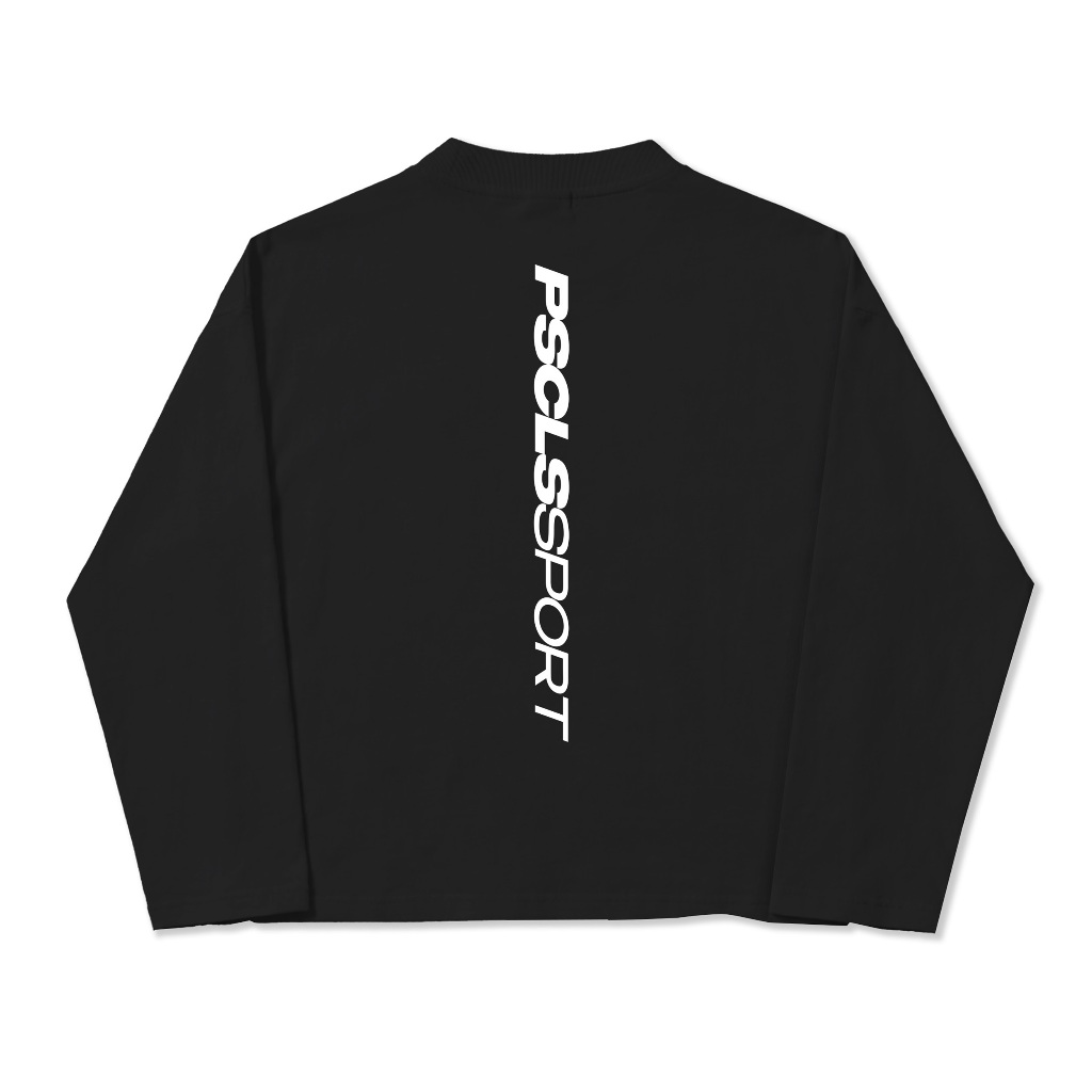 Popsicles Longsleeves Boxy Long Sleeve Porto Black - Black Boxy Crop Longsleeves T-Shirt