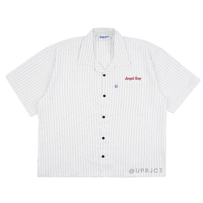 KEMEJA UPRJCT - เสื้อเชิ้ตลายทาง I Stripe I White I Angel Boy