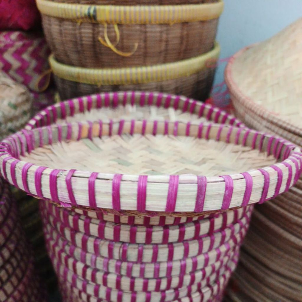 MINI BAMBOO TAMPAH 23 ซม.ROUND TAMBIR BAMBOO TEKING MAT SERVING PLATE BAMBOO
