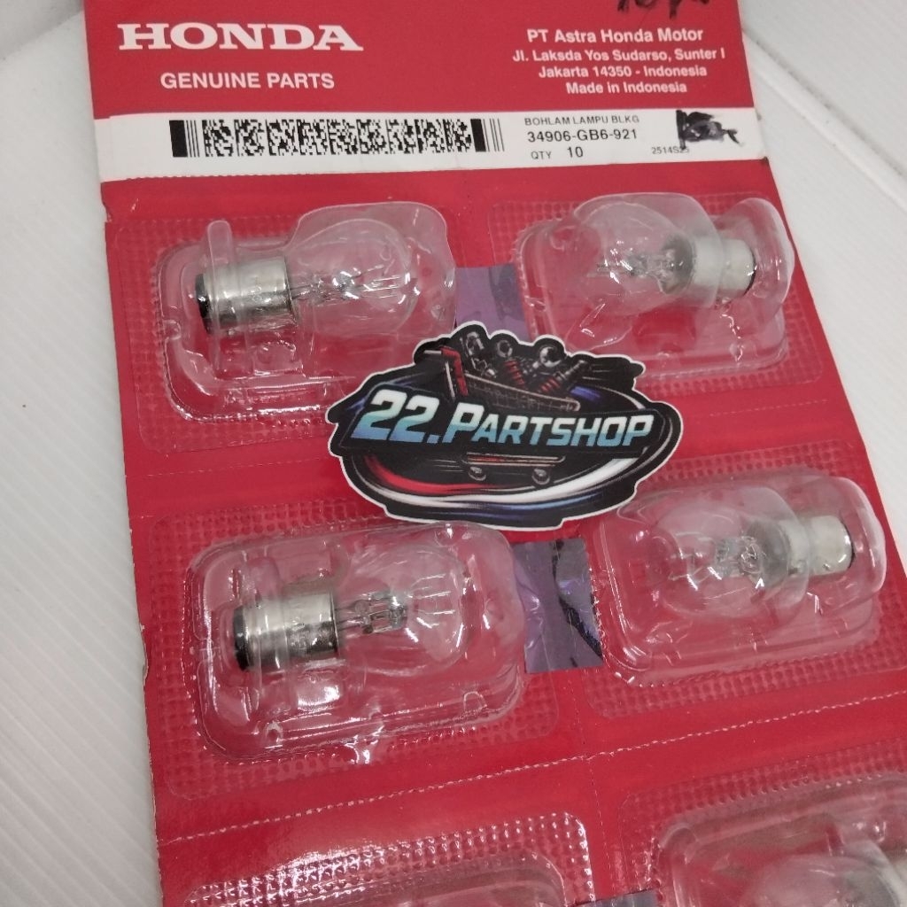 AHM - 34906-GB6-921 หลอดไฟด้านหลังสําหรับ All Beat/supra/grand/Revo/Blade/Scoopy ฯลฯ รถจักรยานยนต์