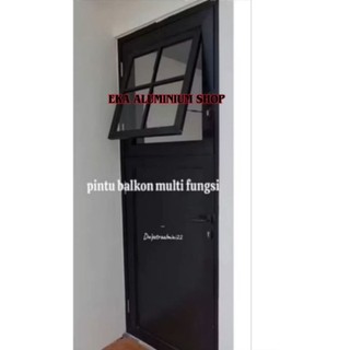 pintu Aluminium koboy balkon +jendela atas/ pintu  dapur. minimalis/ kaca ventilasi Awuning multifungsi