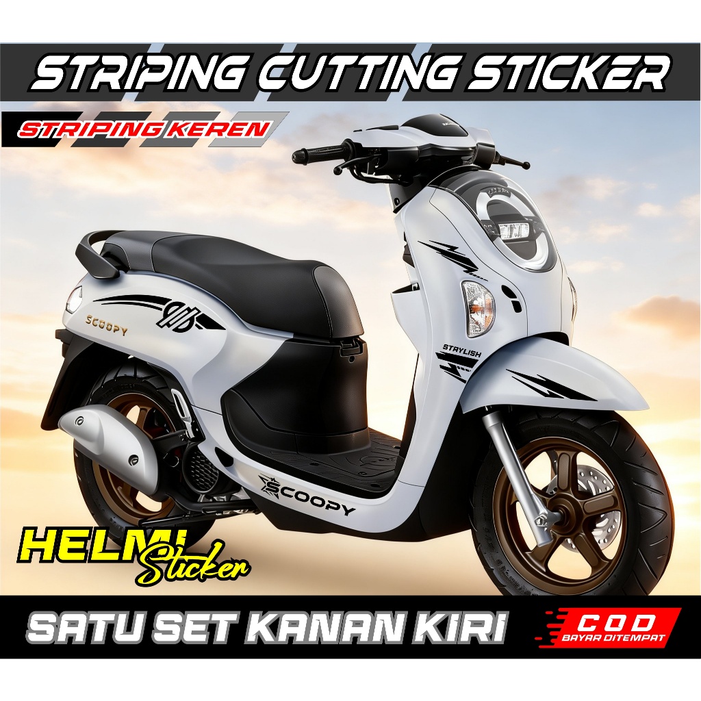 สติ๊กเกอร์ตัดแถบ HONDA SCOOPY ALL NEW 2025 - 2026 ใหม่ UNIVERSAL SCOOPY LIS VARIATION STICKER