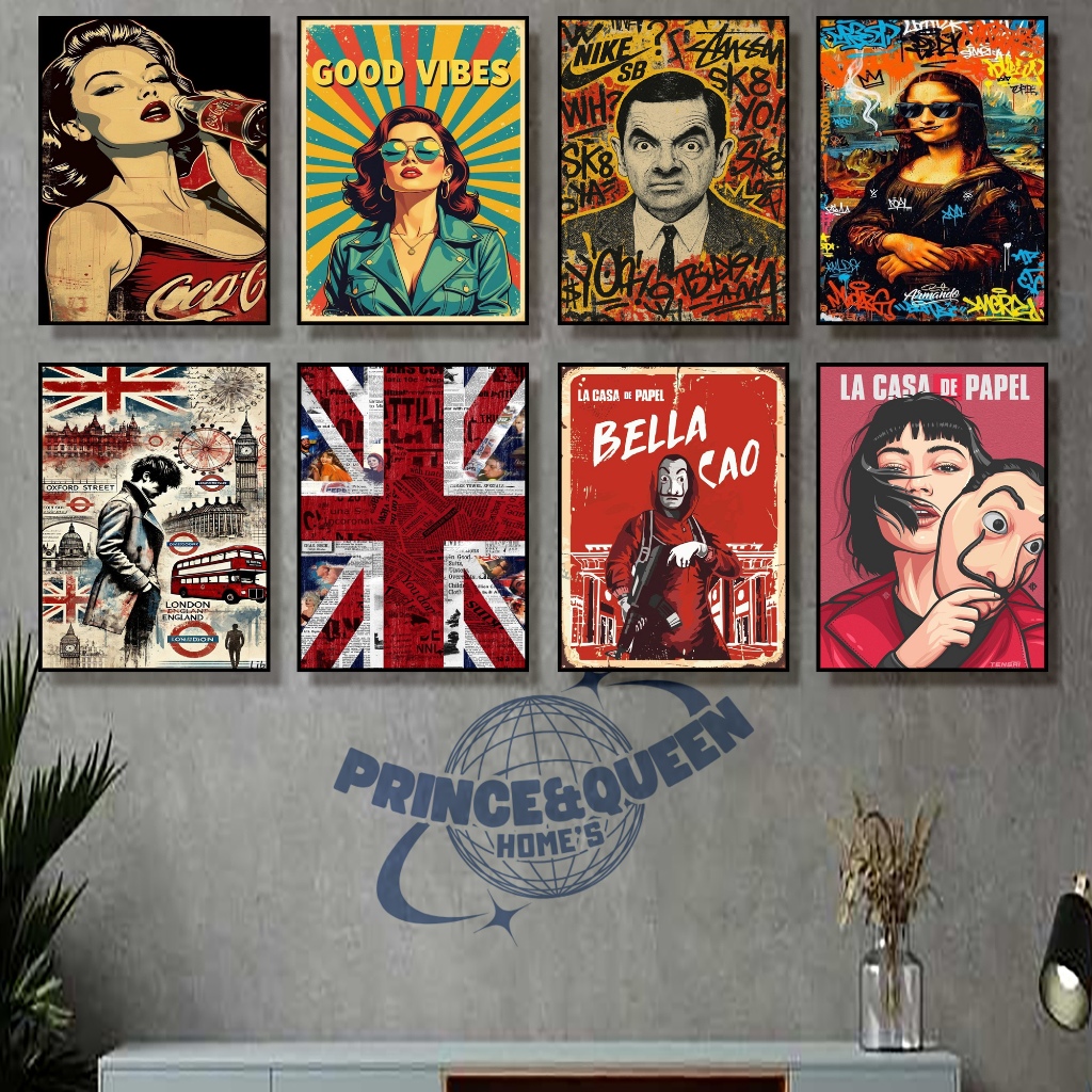 Aesthetic Vintage Series MDF Wooden Poster 15x20cm MDF 6mm, Walldekor