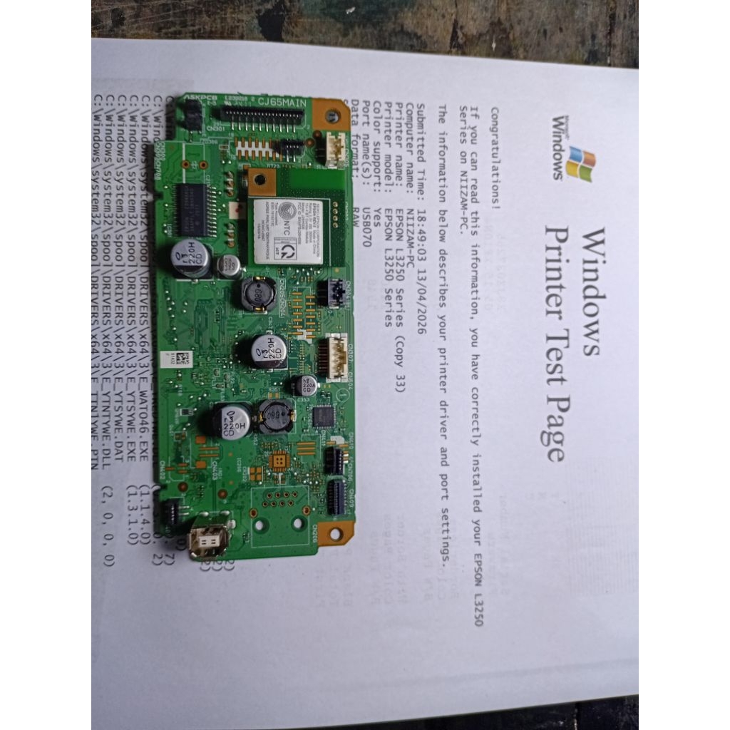 Epson L3250/3251 Wifi เมนบอร์ดเหมือนข่าว