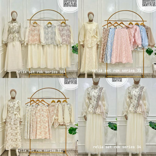 RELIA Set Rok / ATASAN KONDANGAN / SET ROK MOTIF / ATASAN ROK MOTIF