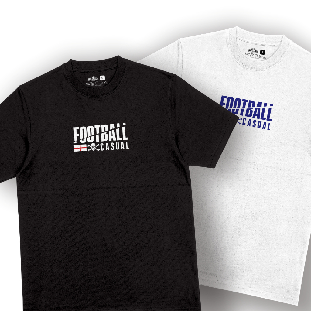 MDLN - ENGLAND CASUAL FOOTBALL T-SHIRT REGULAR PREMIUM COTTON COMBED 24s