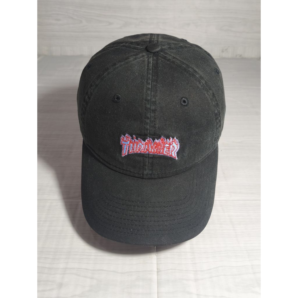 New Era Thrasher Black Washed Skate Hat