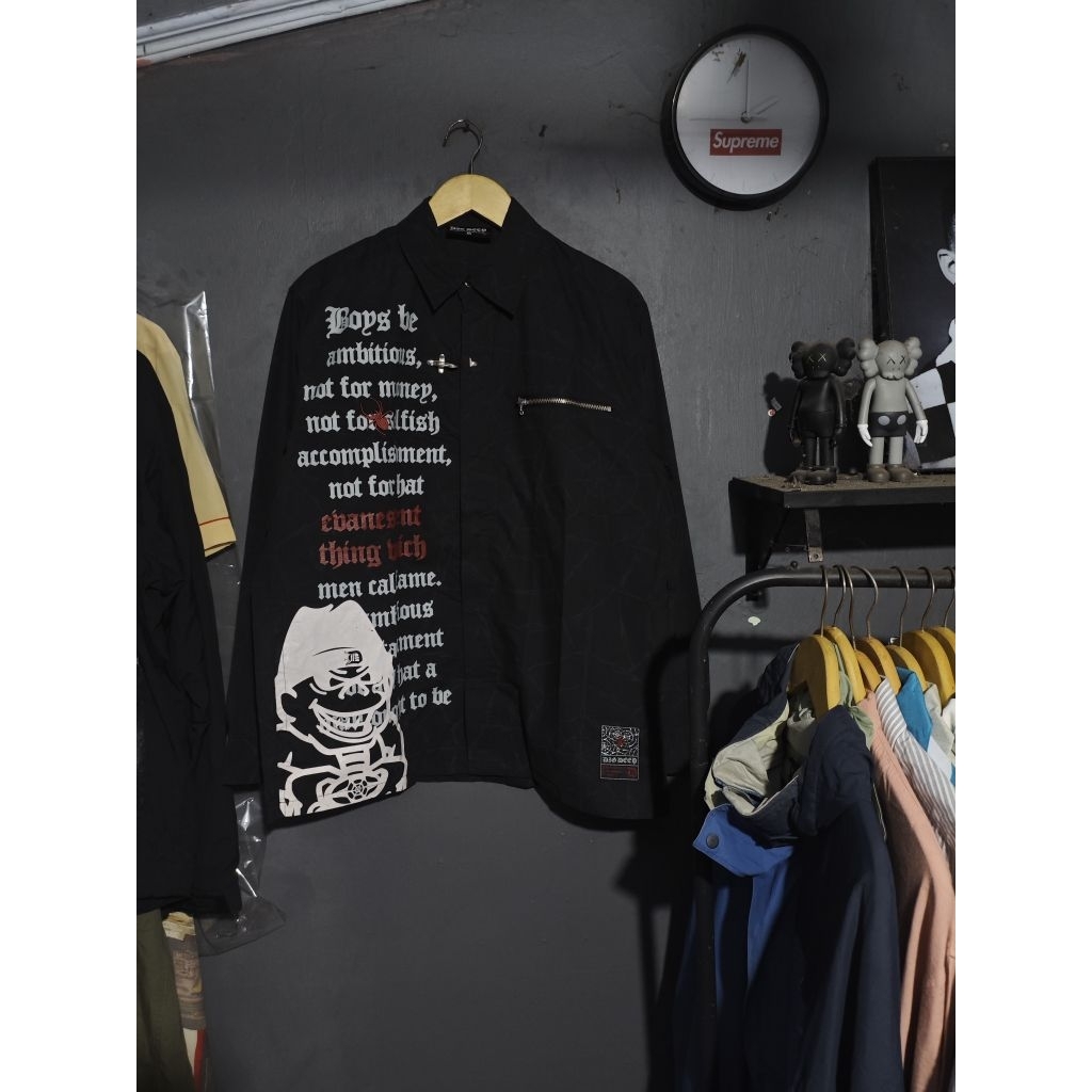 เสื้อทํางาน Dig Deep Japan Y2K Spyder Pattern Vintage