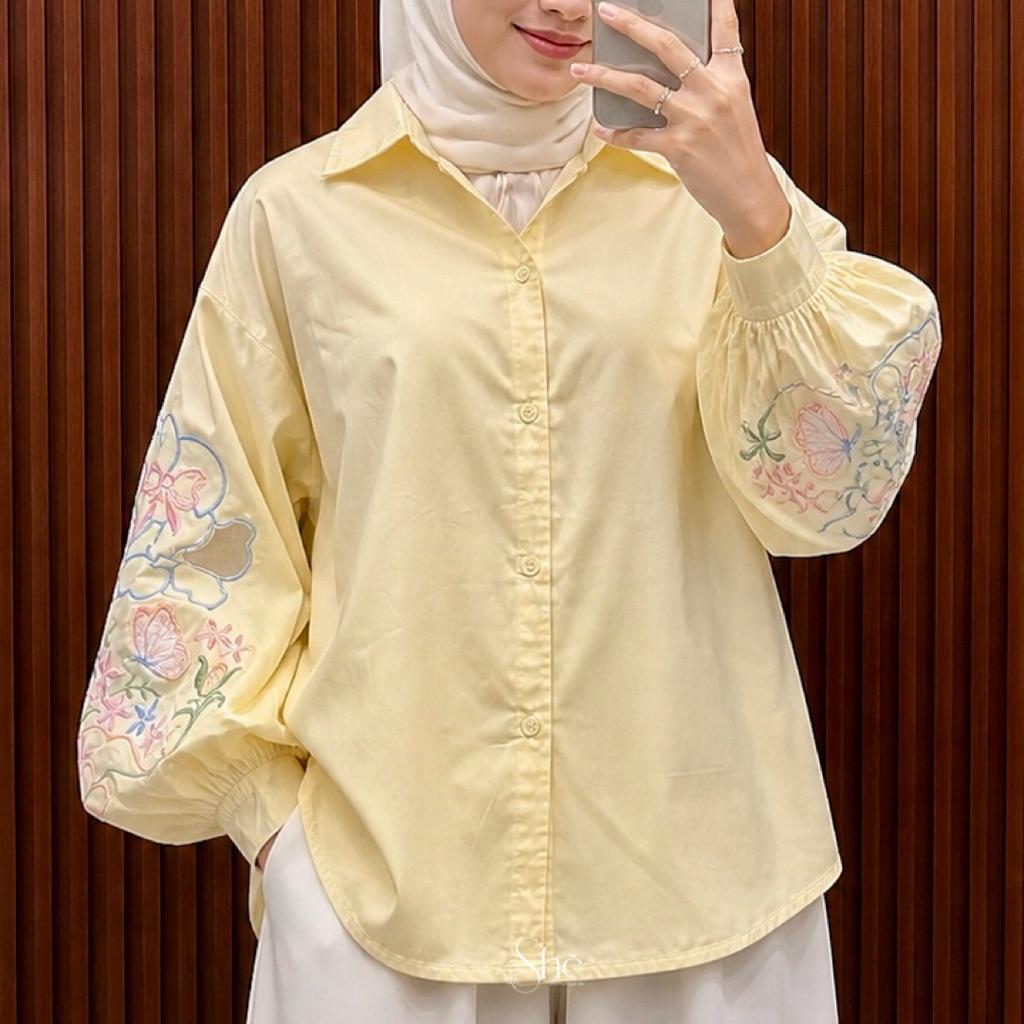 เสื้อ JISOO POPLIN TOP BY SHEMANGAT ID