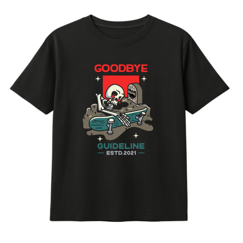 GUIDELINE REGULAR เสื้อยืดสําหรับผู้ชายและผู้หญิง || เสื้อยืด Unisex Streetwear Distro