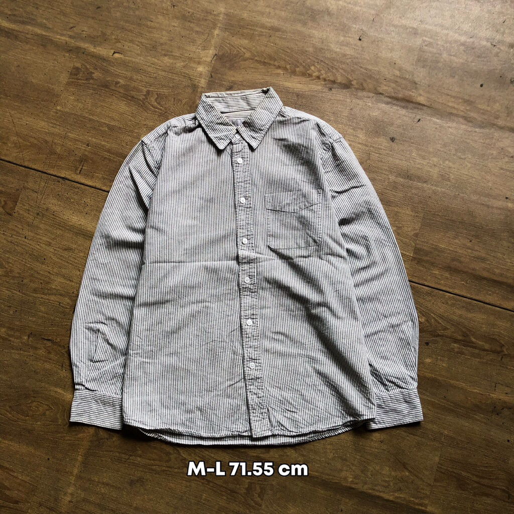 KEMEJA เสื้อเชิ้ต oxford ลายทาง 8second