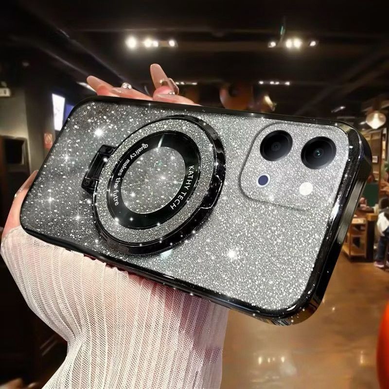 เคส VIVO Y05 Luxury Glitter Softcase ฟรีที่วาง Magsafe Ring