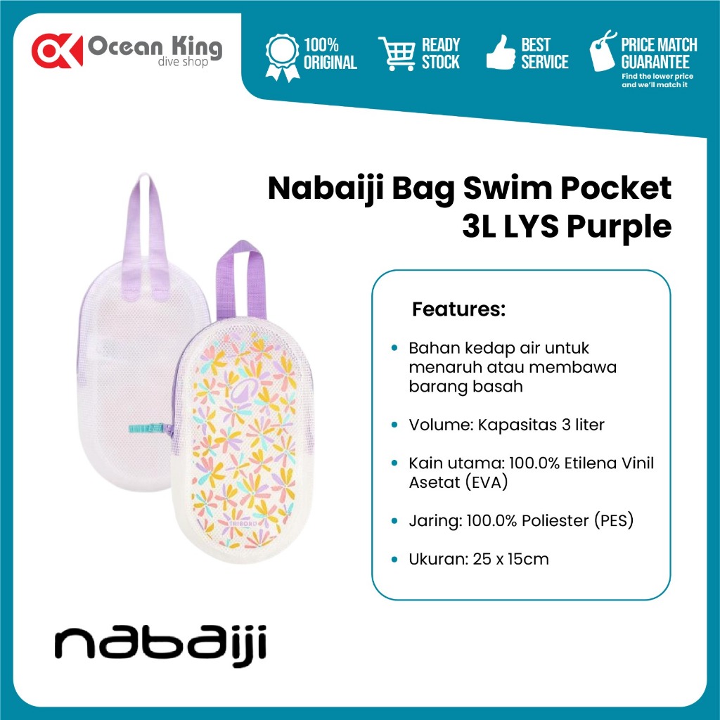 Nabaiji Bag Swim Pocket 3L LYS สีม่วง