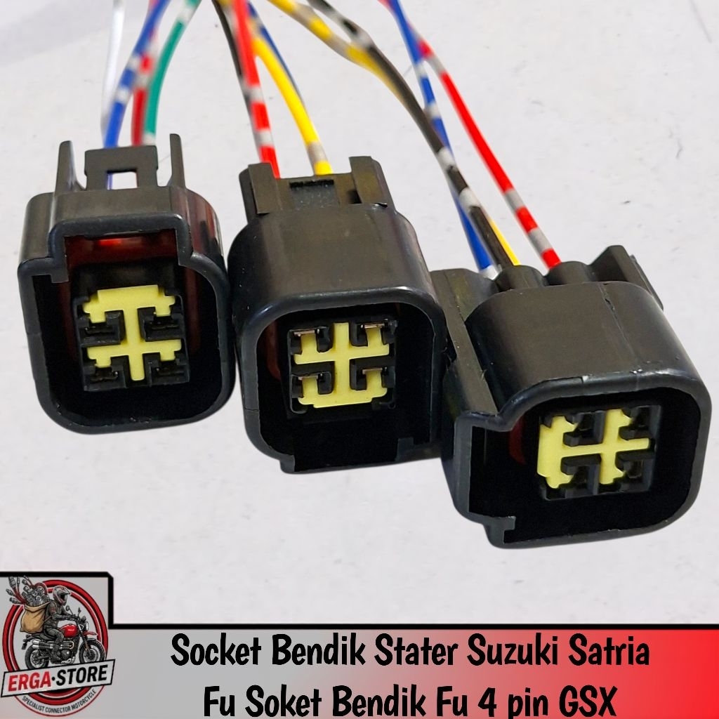 ซ็อกเก็ต Cdi 4 พินซ็อกเก็ต Bendik Starter Satria fu 4 pin กันน้ํา Bendik Starter GSX FXR 150