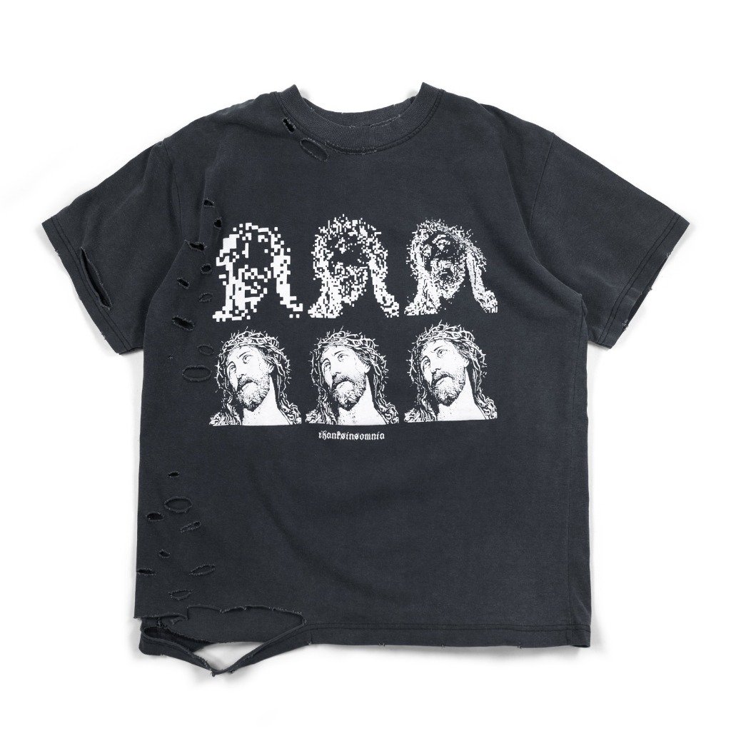Cyrene Washed Black Thanksinsomnia เสื้อยืด