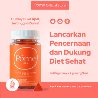 Pome ACV Gummy Cuka Apel Apple Cider Vinegar Suplemen Diet Vegan Detox