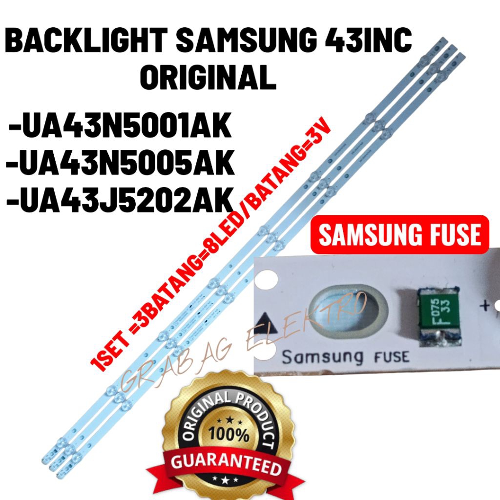 SAMSUNG 43INC BACKLIGHT UA43N5001 UA43N5005 UA43J5202AK