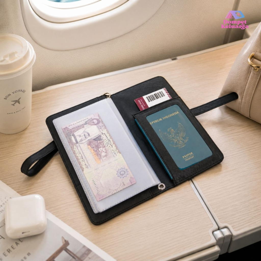 Passport Wallet Passport Holder Travel Organizer มัลติฟังก์ชั่น
