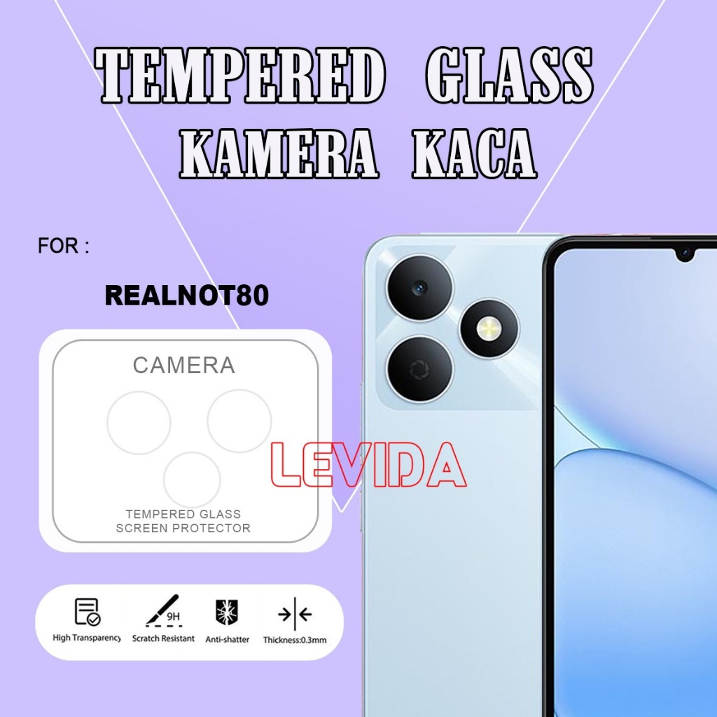 วัสดุกระจกกล้องกระจกนิรภัย / ป้องกันรอยขีดข่วน ฟิล์มกันรอยกล้องกระจกใส Realme Note 80 Realme Note 70