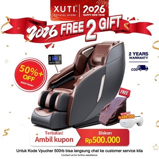 XUTI Kursi Pijat Full-Body Multi-Fungsi Listrik SL Ganda Rel Sepenuhnya Otomatis