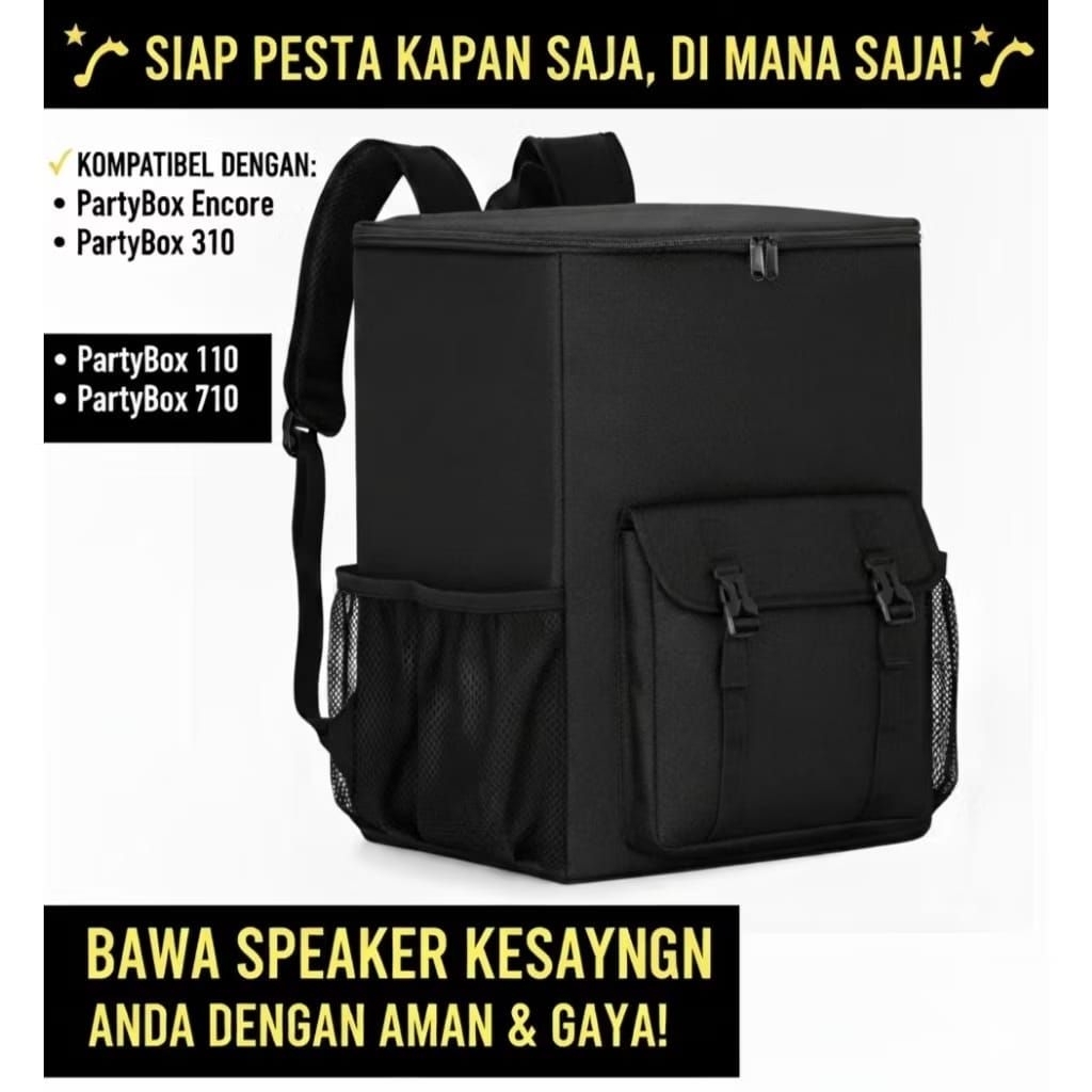 Partybox กระเป๋าเป้ลําโพง กระเป๋าลําโพง Partybox กลางแจ้ง 110,310,710 กระเป๋าเป้เรียบหรู รุ่น