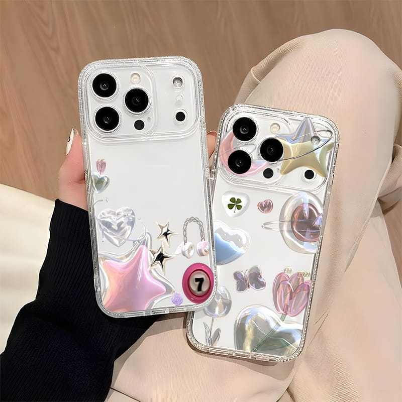 HP (KO18) Softcase Glossy Clear Case Star Motif สําหรับ Vivo Y05 Z10R V60 LITE Y29 Y29S Y19S V7 Y38 
