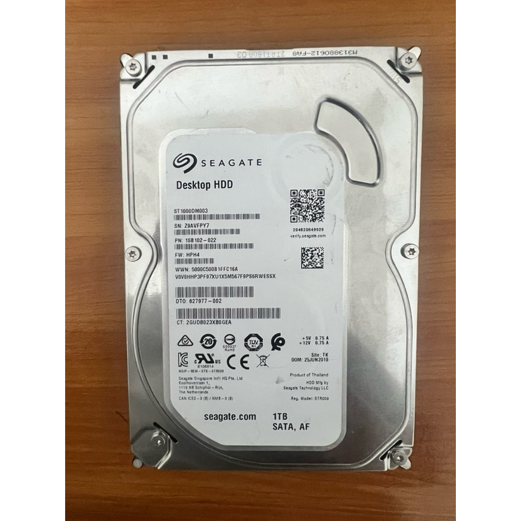 ฮาร์ดดิสก์ Seagate 1TB sentinel 100%